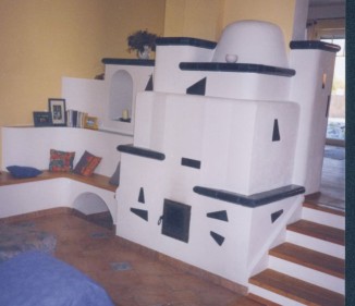 Egyedi tervez�s� vakolt k�lyha I.